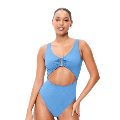 Old Navy Textured One-Piece Cut-Out Swimsuit