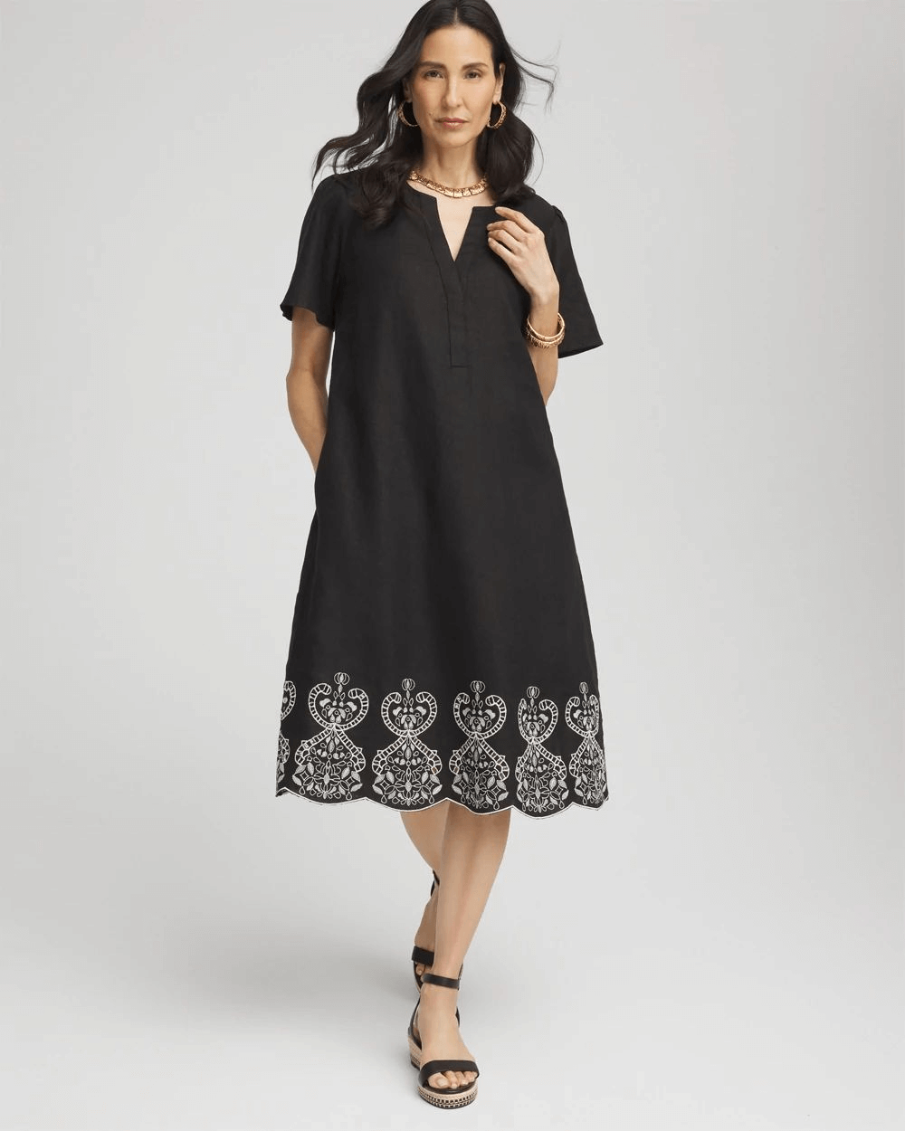 chico's embroidered dress