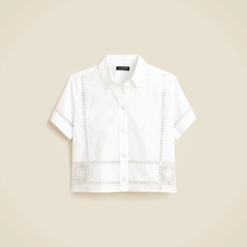 j.crew eyelet shirt