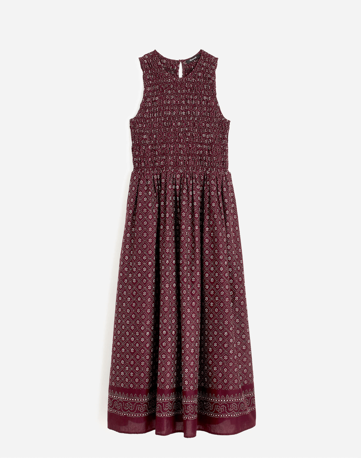 madewell smocked midi dress