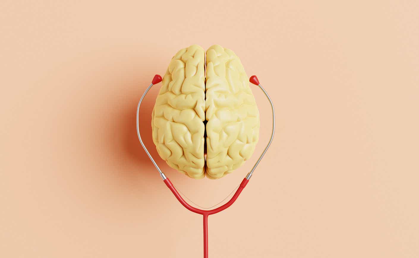 a brain in between a stethoscope