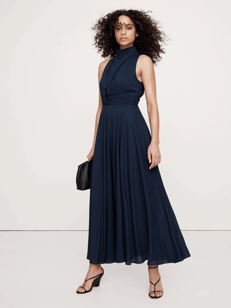 banana republic stretch crepe dress