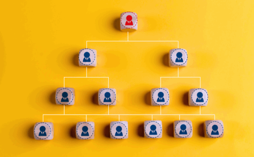 depiction of a pyramid scheme