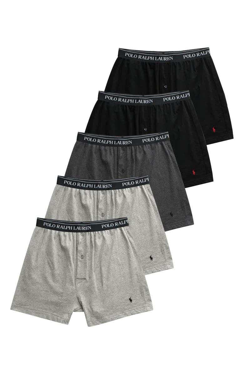Polo Ralph Lauren Assorted 5-Pack Knit Cotton Boxers