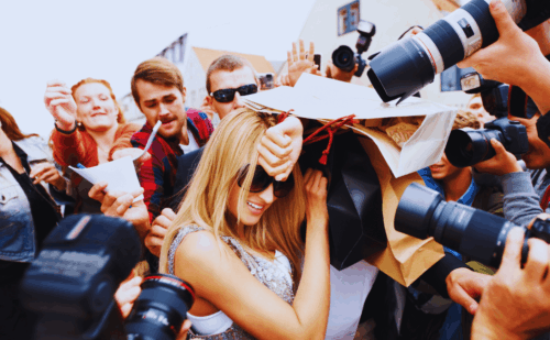 celebrity avoiding paparazzi