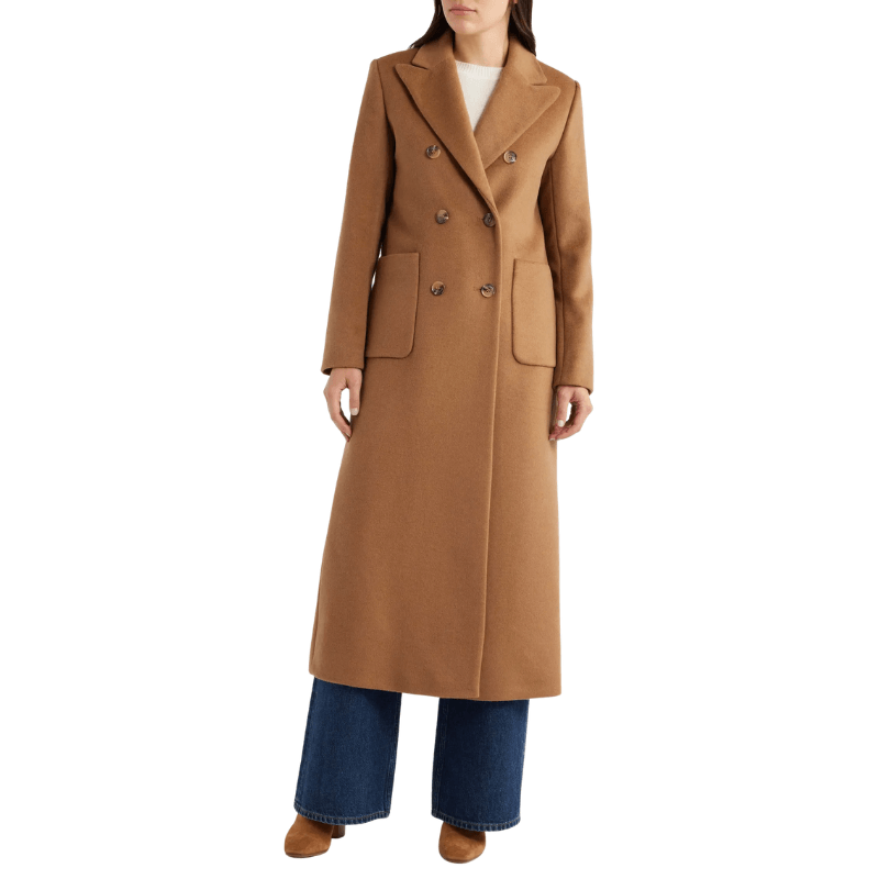 Lauren Ralph Lauren Double Breasted Wool Blend Coat