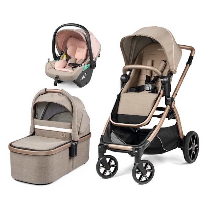 peg perego ypsi beige carseat, bassinet and stroller