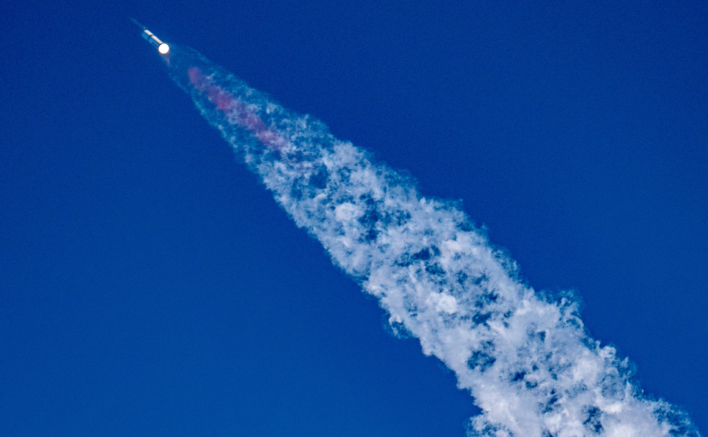The SpaceX Starship rocket launches from Starbase, Texas, as seen from South Padre Island on May 27, 2025.