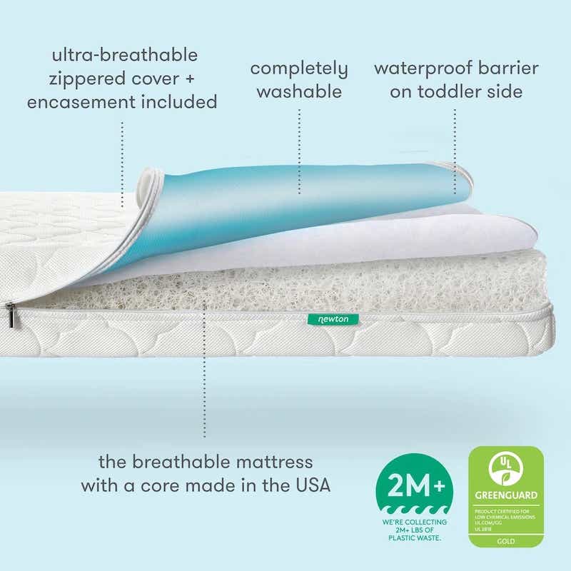 waterproof crib mattress newton