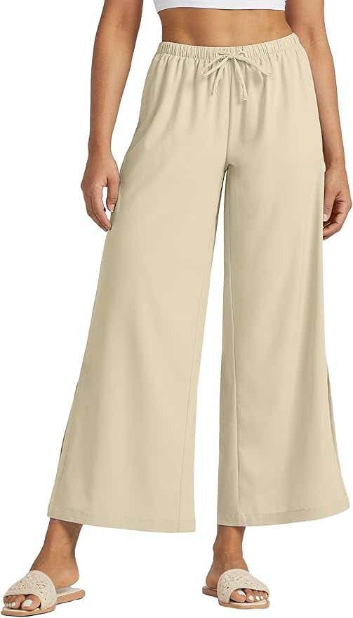 Willit Women's Wide Leg Pants UPF 50+ Swim Beach Pants Lightweight Travel Pants Quick Dry Sun Protective
