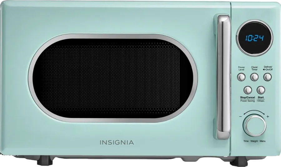 Insignia™ - .7 Cu. Ft. Retro Compact Microwave - Red