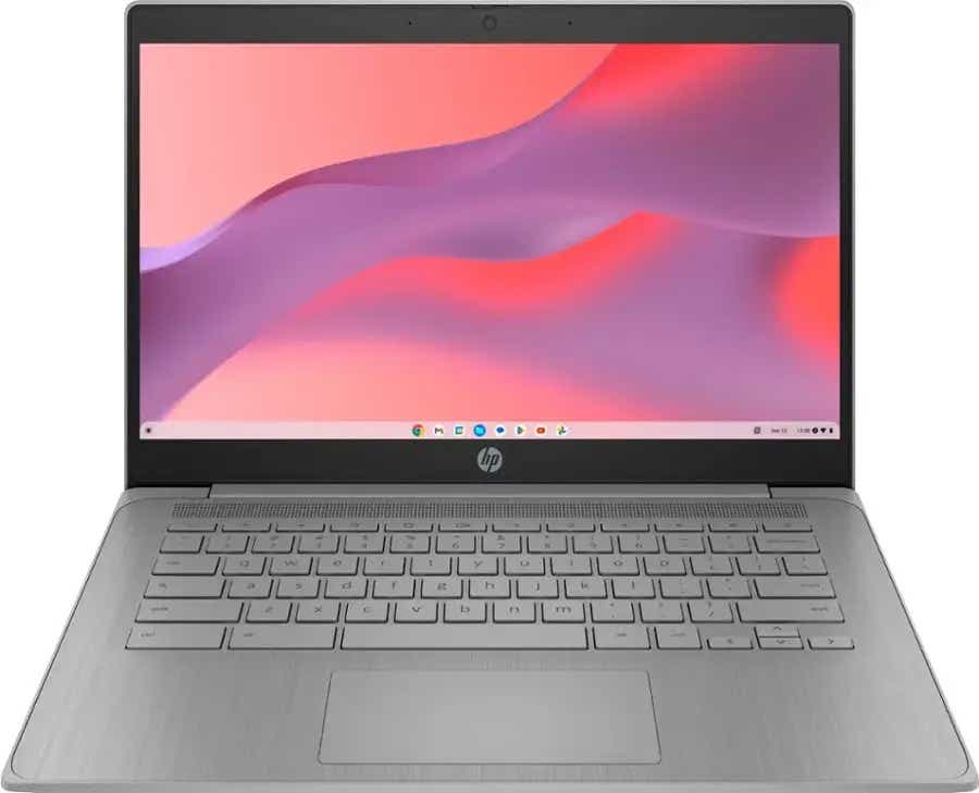 HP - 14" Chromebook - Intel Celeron - 4GB Memory - 64GB eMMC - Modern Grey