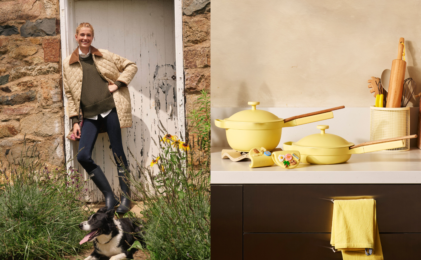 September new launches, featuring Tuckernuck x Barbour and Our Place.