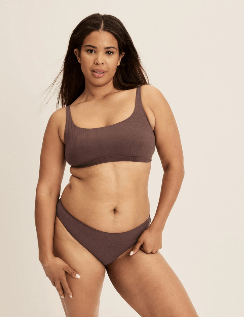 knix cotton rib underwear set