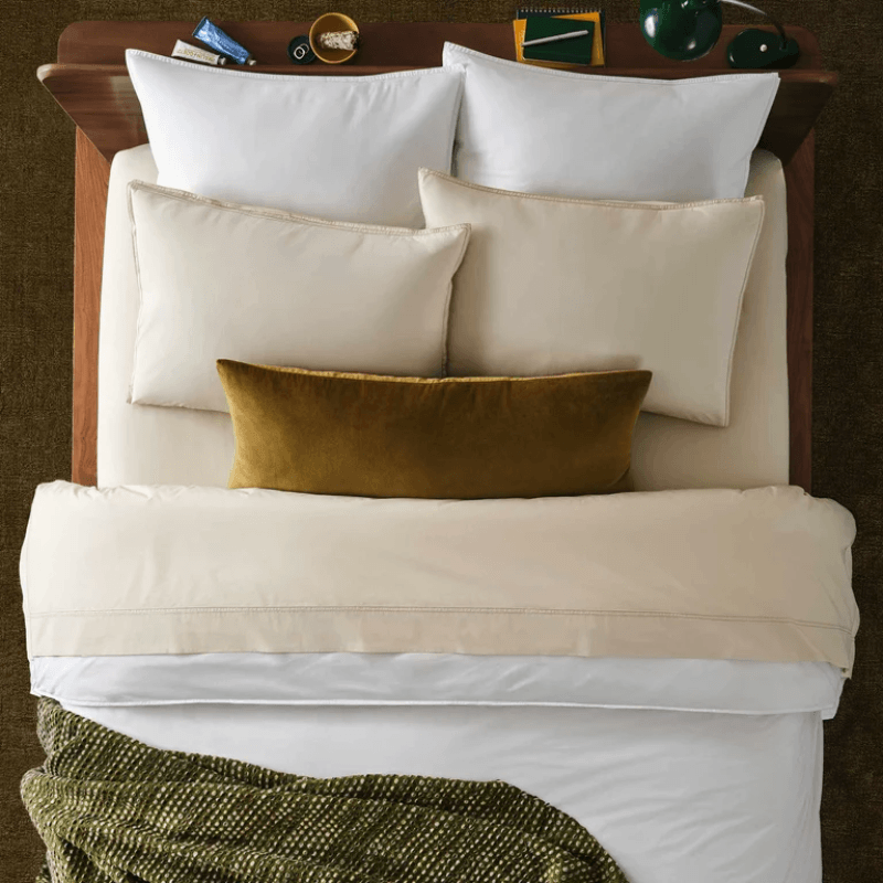 brooklinen sheets on bed