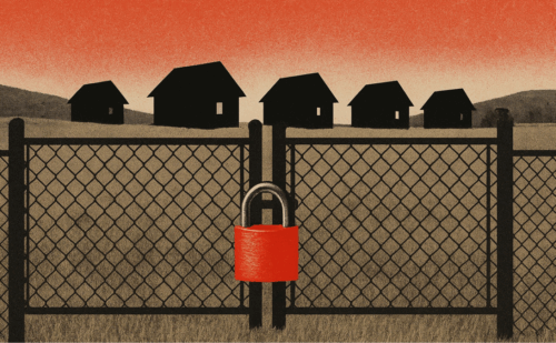 community behind locked gate