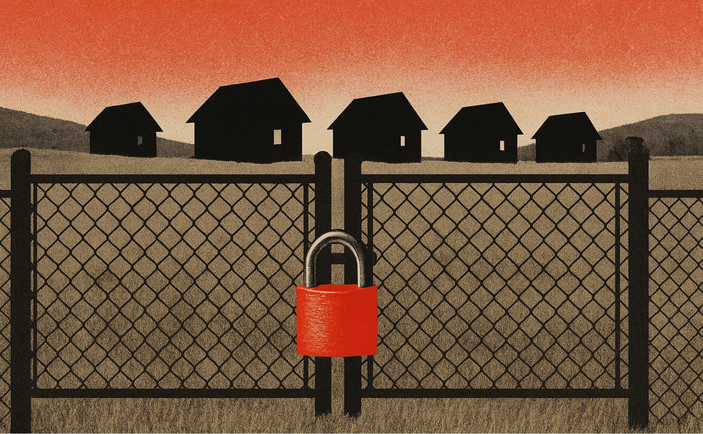 community behind locked gate