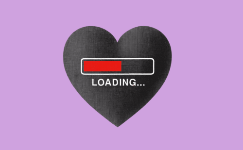 heart with a loading button