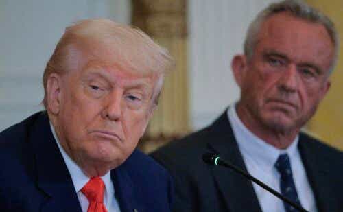 President Trump with RFK Jr in the background