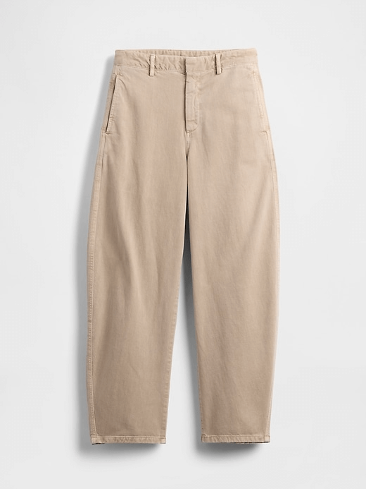 gap mid rise barrel trousers