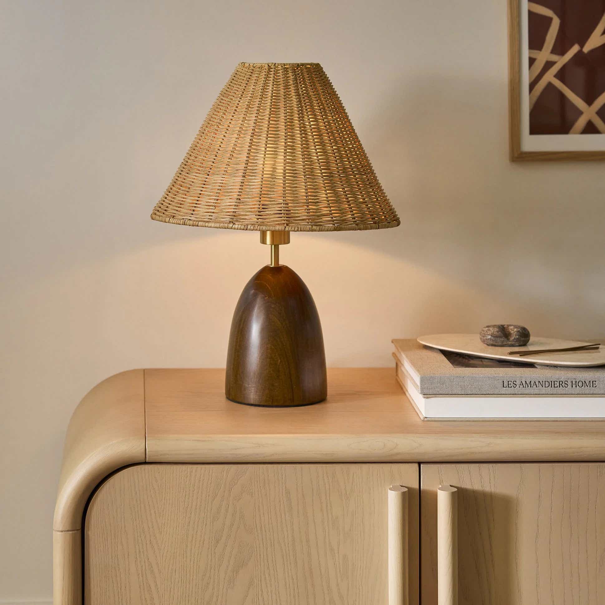 Article Layne Table Lamp - Rattan