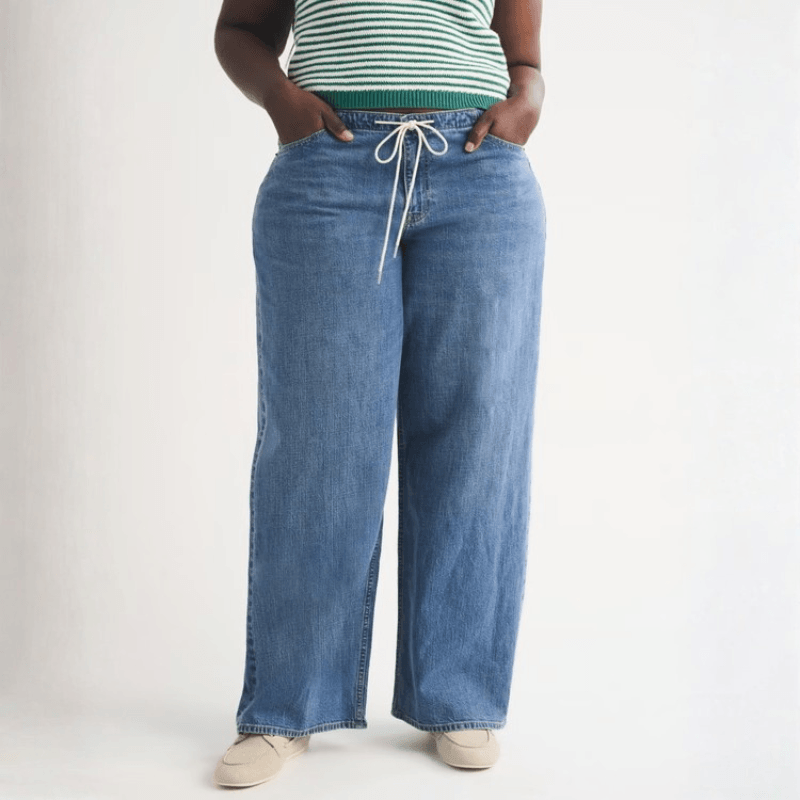 abercrombie curve love linen blend jeans
