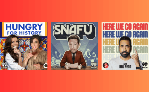 Image of Eva Longoria, Ed Helms, Kal Pen podcast covers