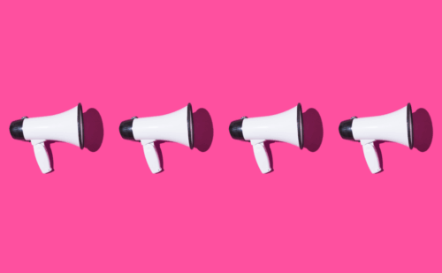 breast cancer awareness megaphone