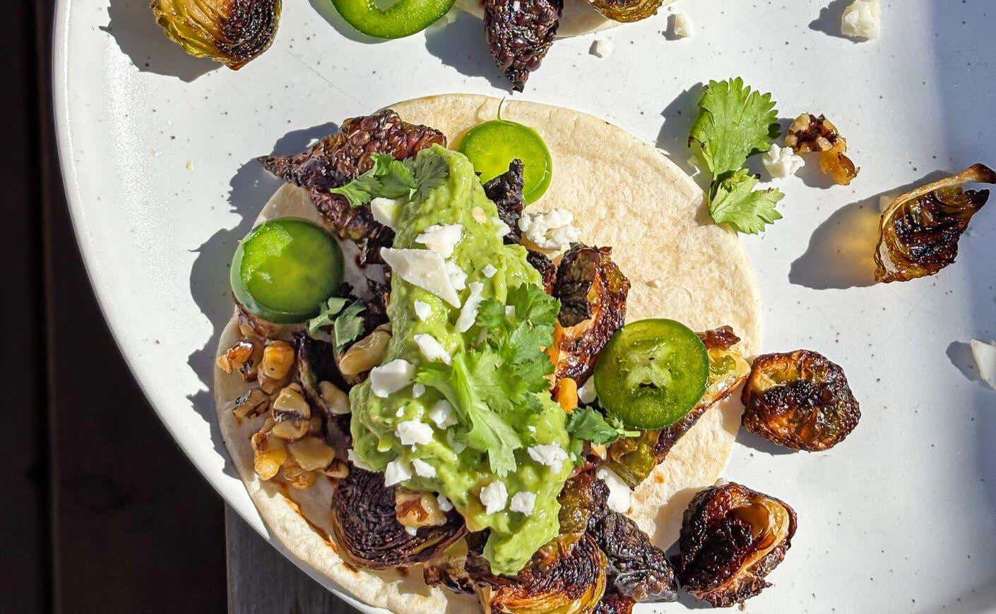A Brussels sprout taco.