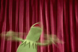 gif of Kermit the frog angrily flailing around in front of a red curtain