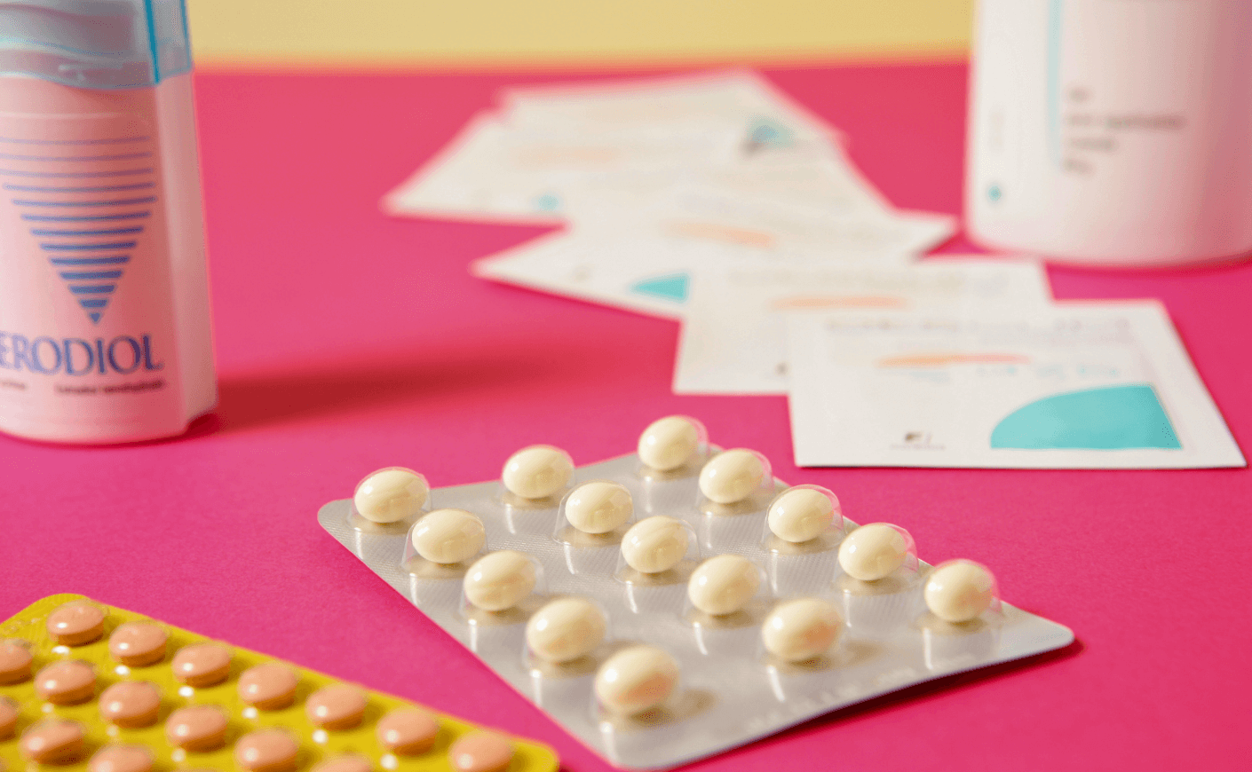 estrogen pills and progesterone