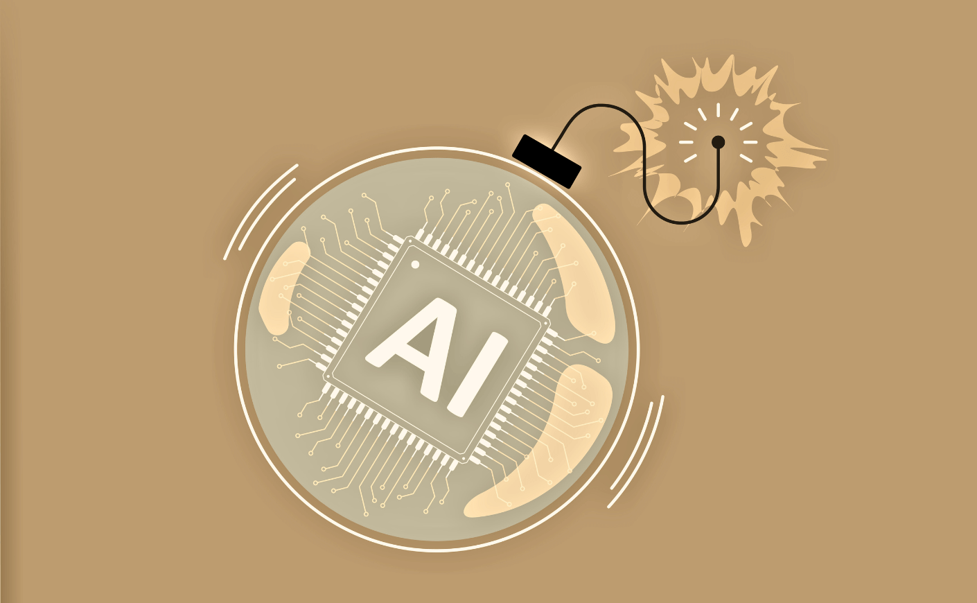 the words AI in a bomb