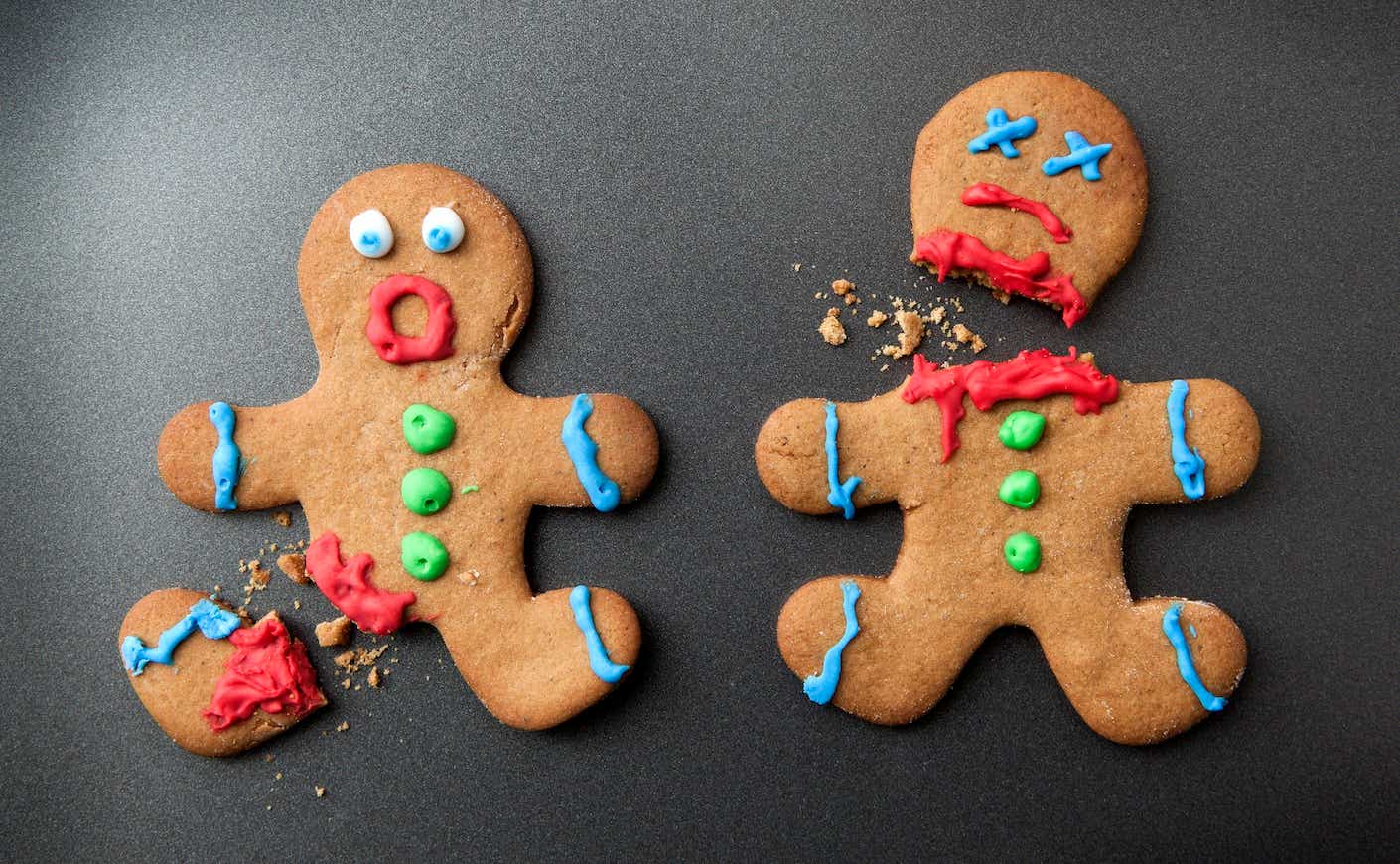 broken gingerbread cookies