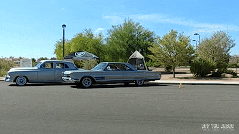 a car inching forward