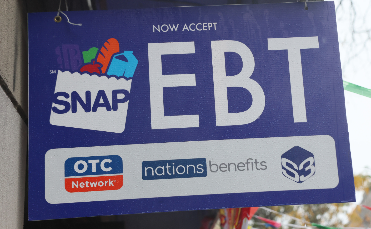 A sign that reads SNAP EBT