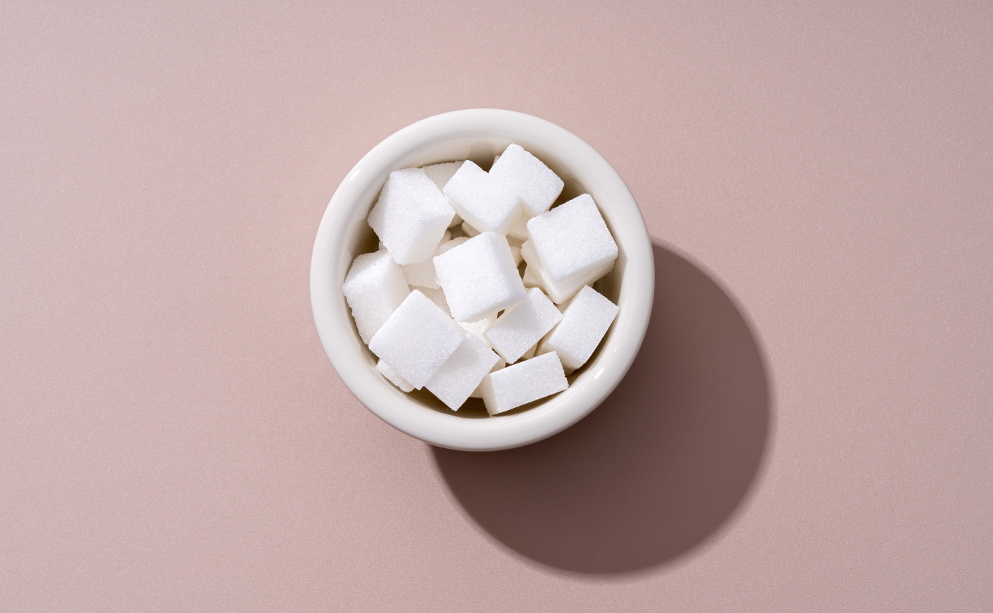 bowl of sugar cubes