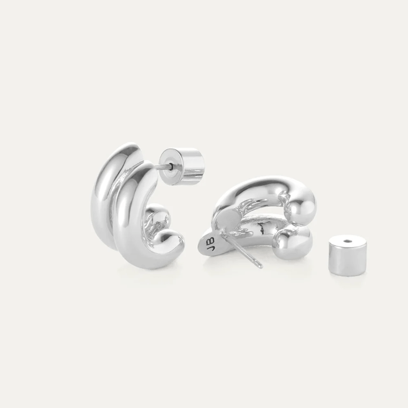 Silver jenny bird florence earrings