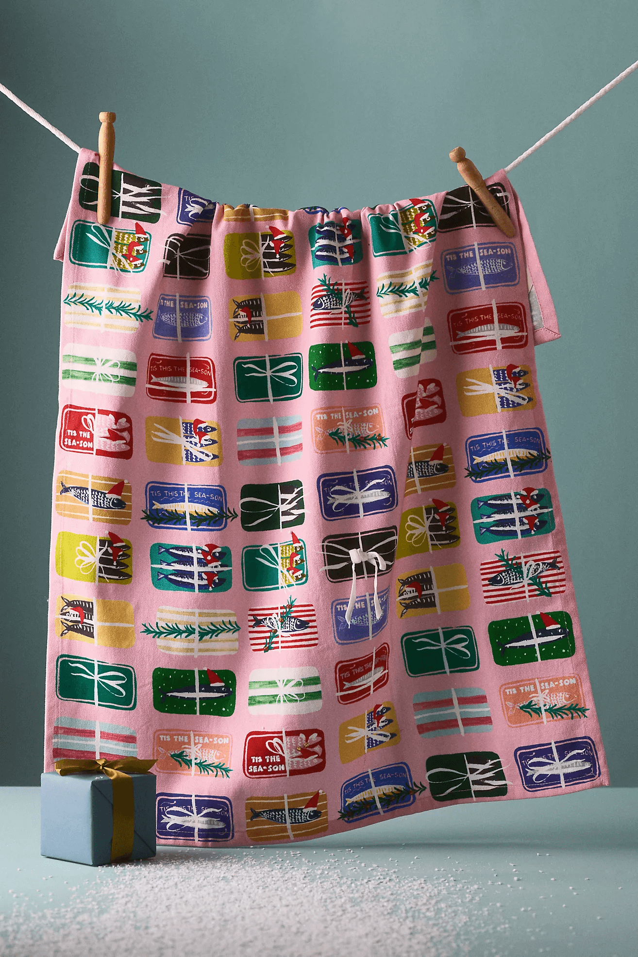 tins the season dish towel