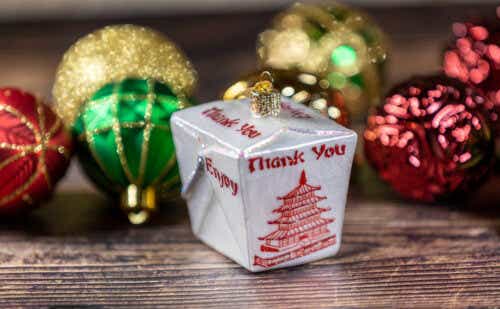 Chinese take out Christmas ornament