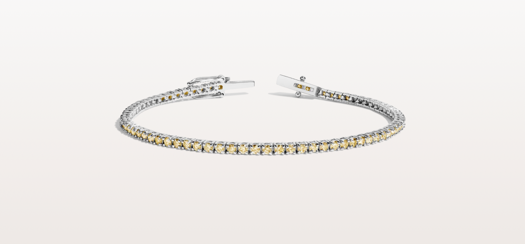 Yellow diamond tennis bracelet