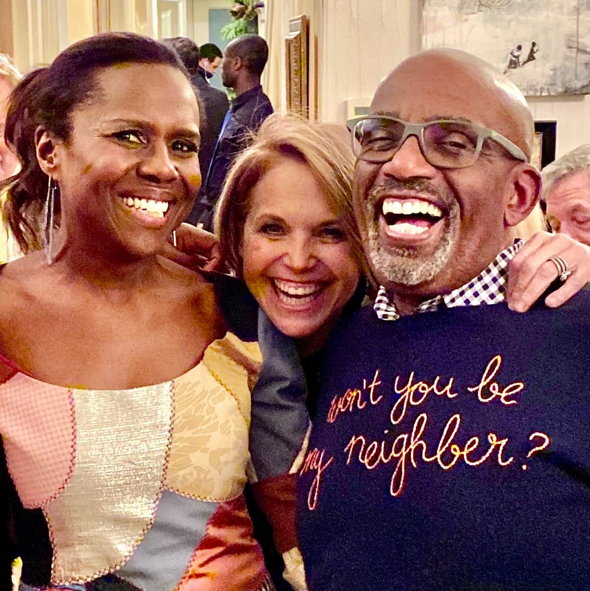 deborah roberts, katie couric, and al roker smiling