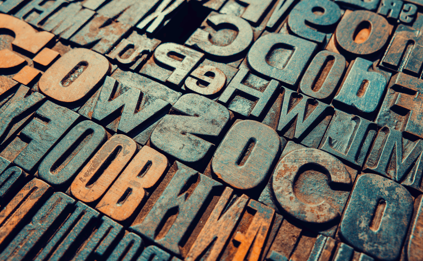 old fashioned type blocks