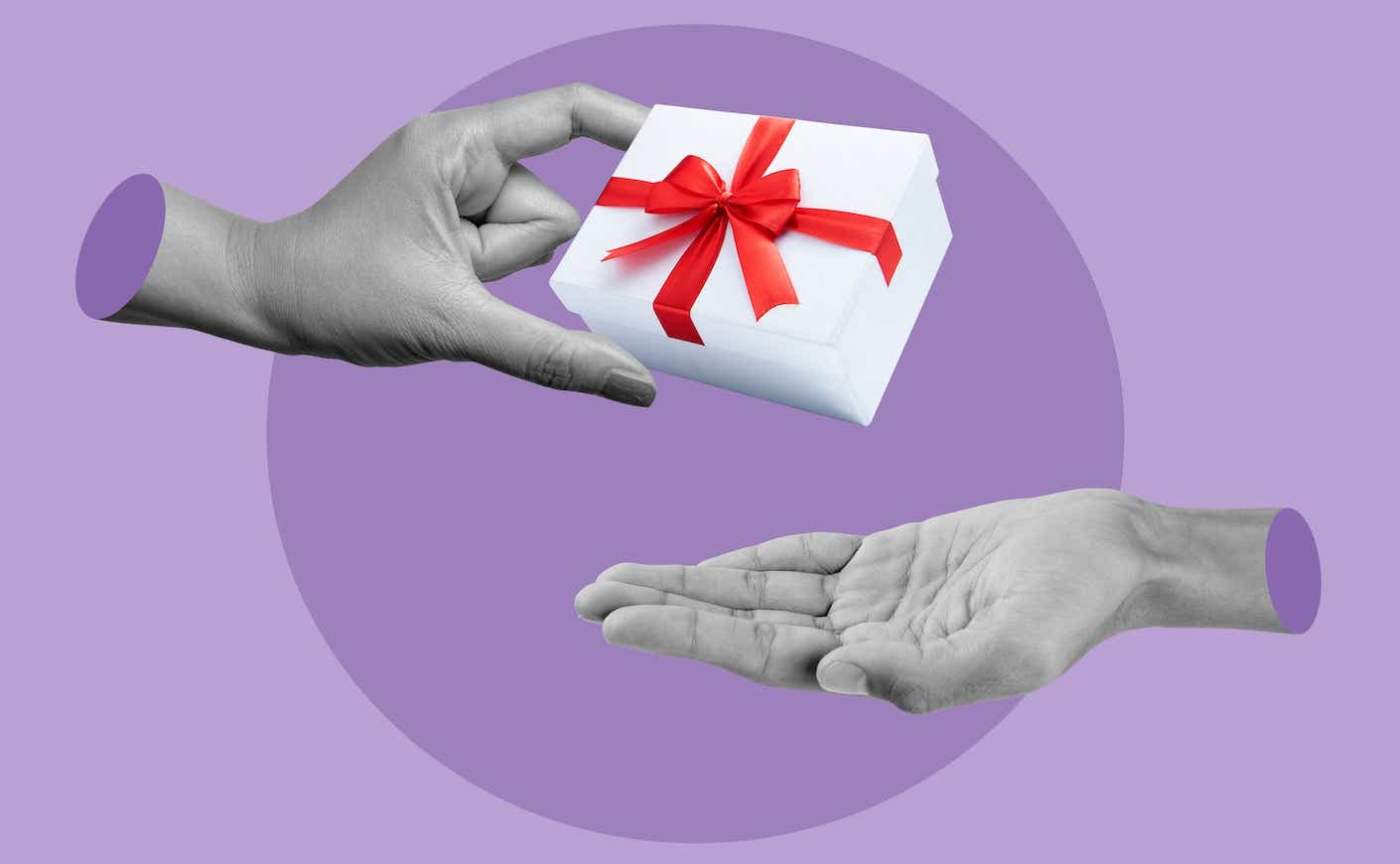 hand giving gift