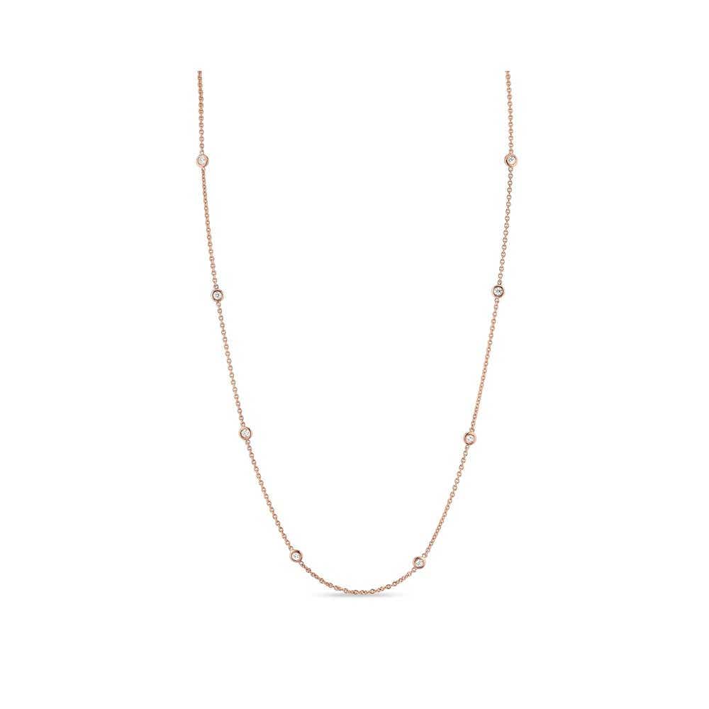 Bezel diamond necklace