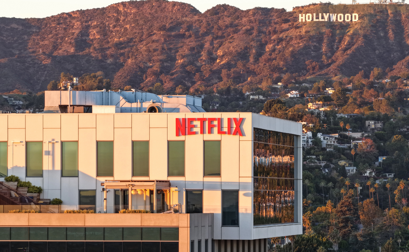 The Netflix Hollywood offices on Sunset Blvd