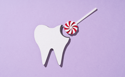 tooth with a candy