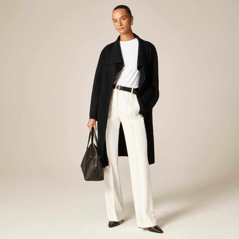 Shawl-collar sweater blazer