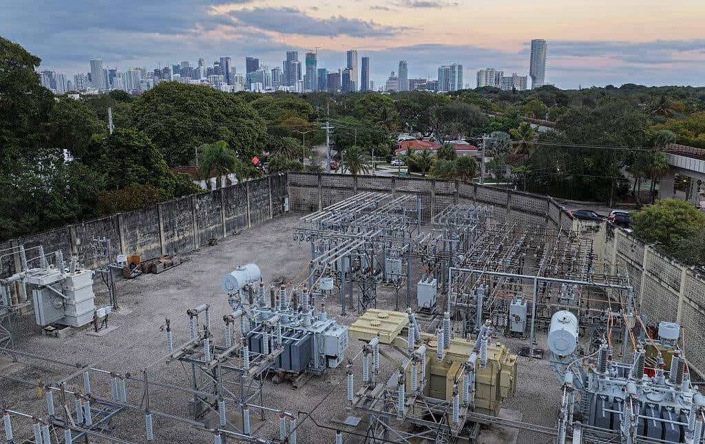 A data center from a bird's eye view.