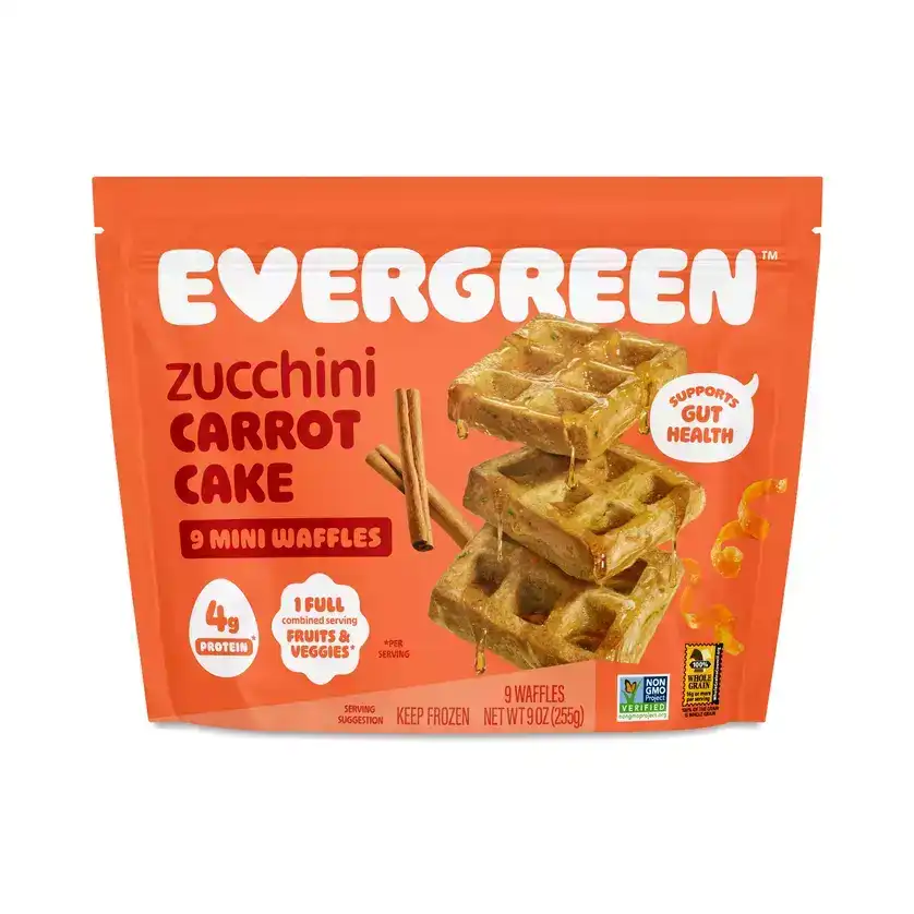 A package of zucchini carrot cake mini waffles.