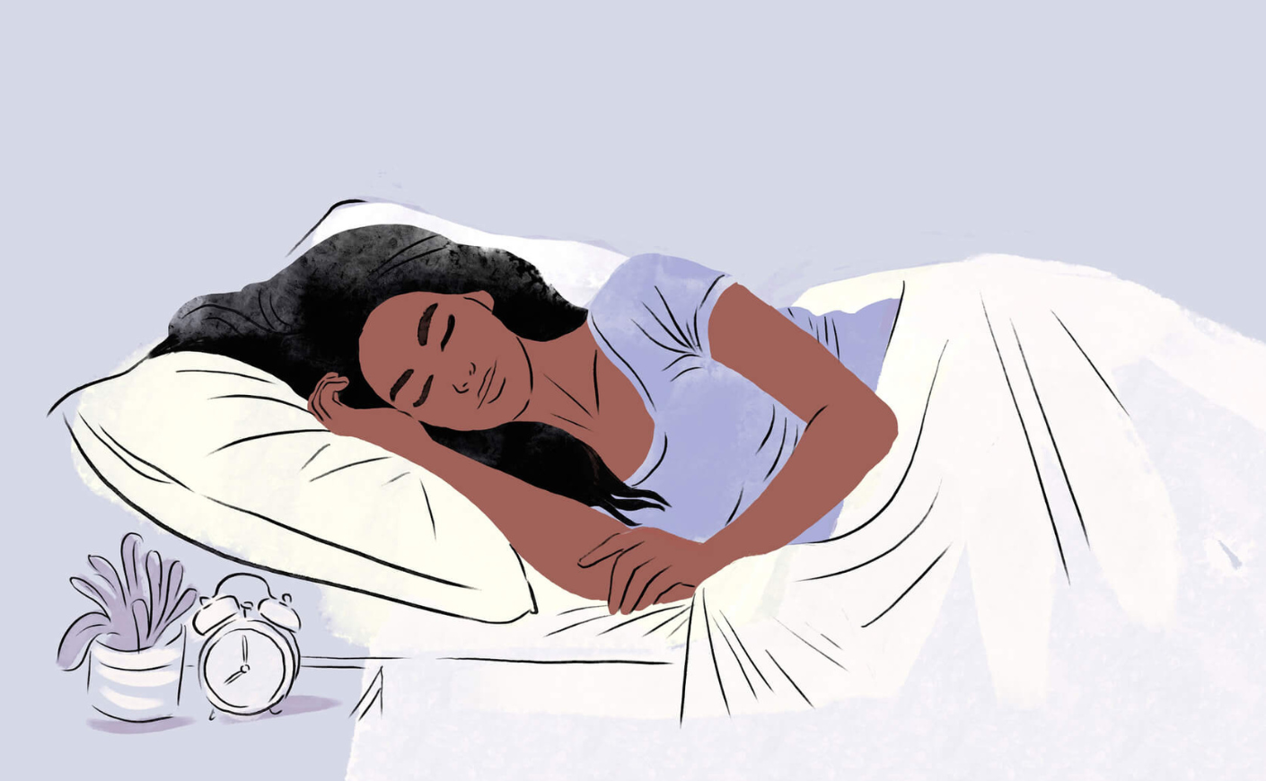 woman sleeping in bed